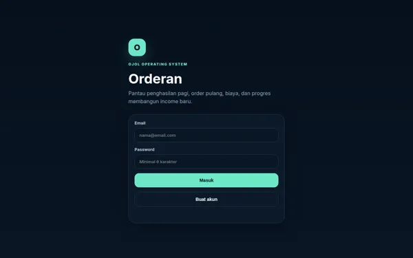 Preview Orderan Ojol Monitor